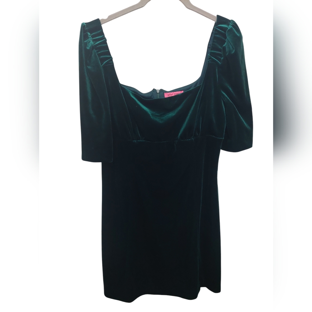 Betsey JOHNSON Green Velvet Dress SIZE 8